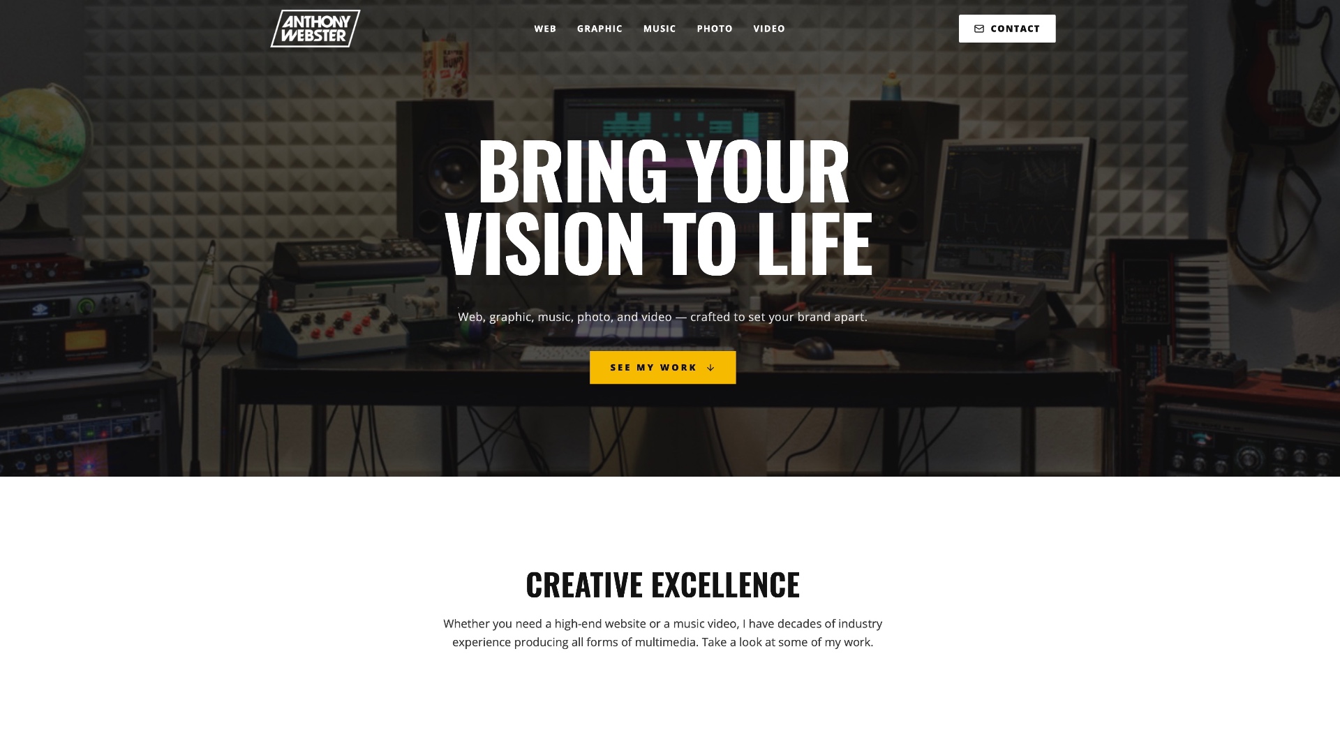 Anthony Webster — real-world professional portfolios example