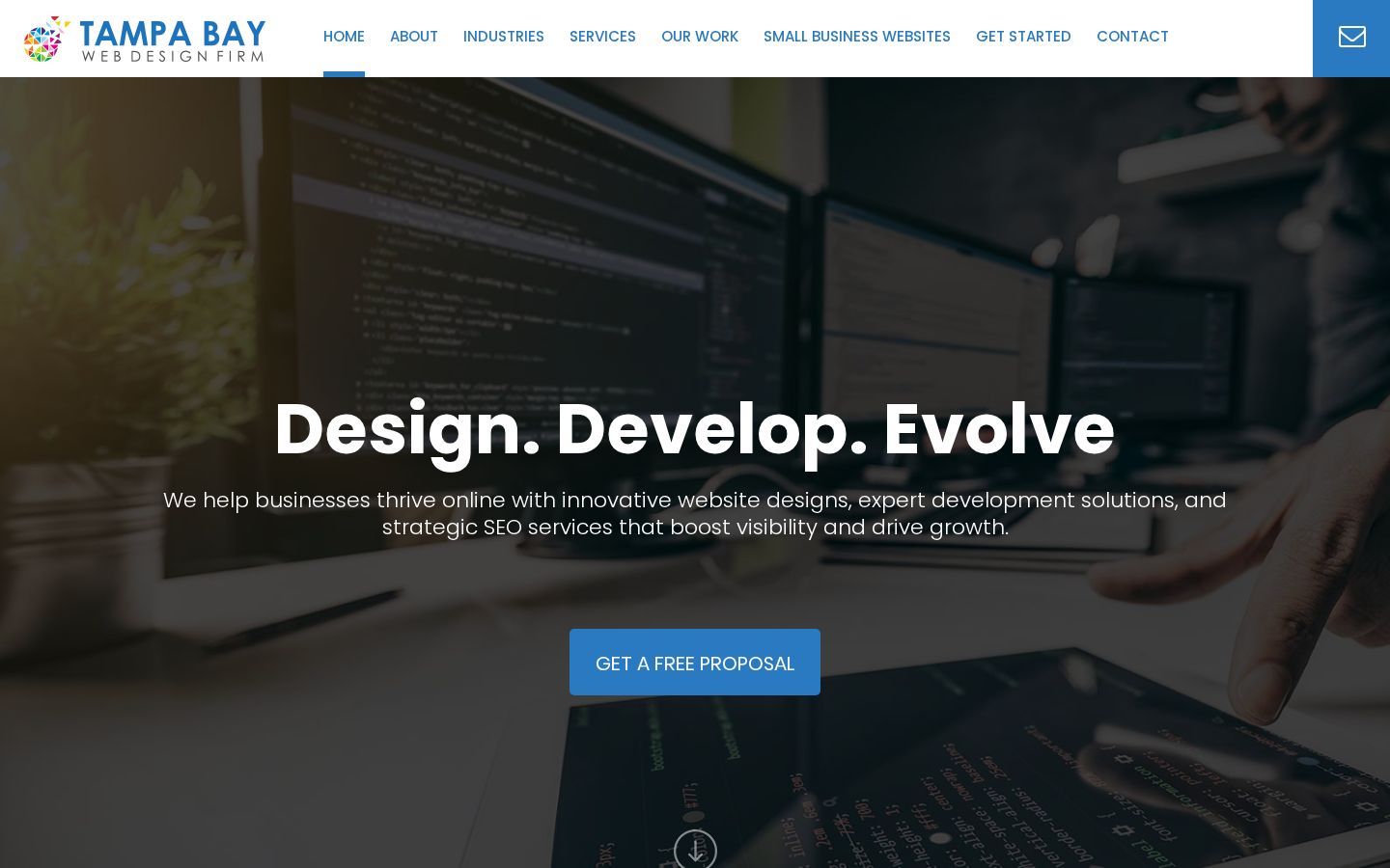 Tampa Bay Web Design Firm homepage screenshot